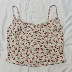Cherry Print Top